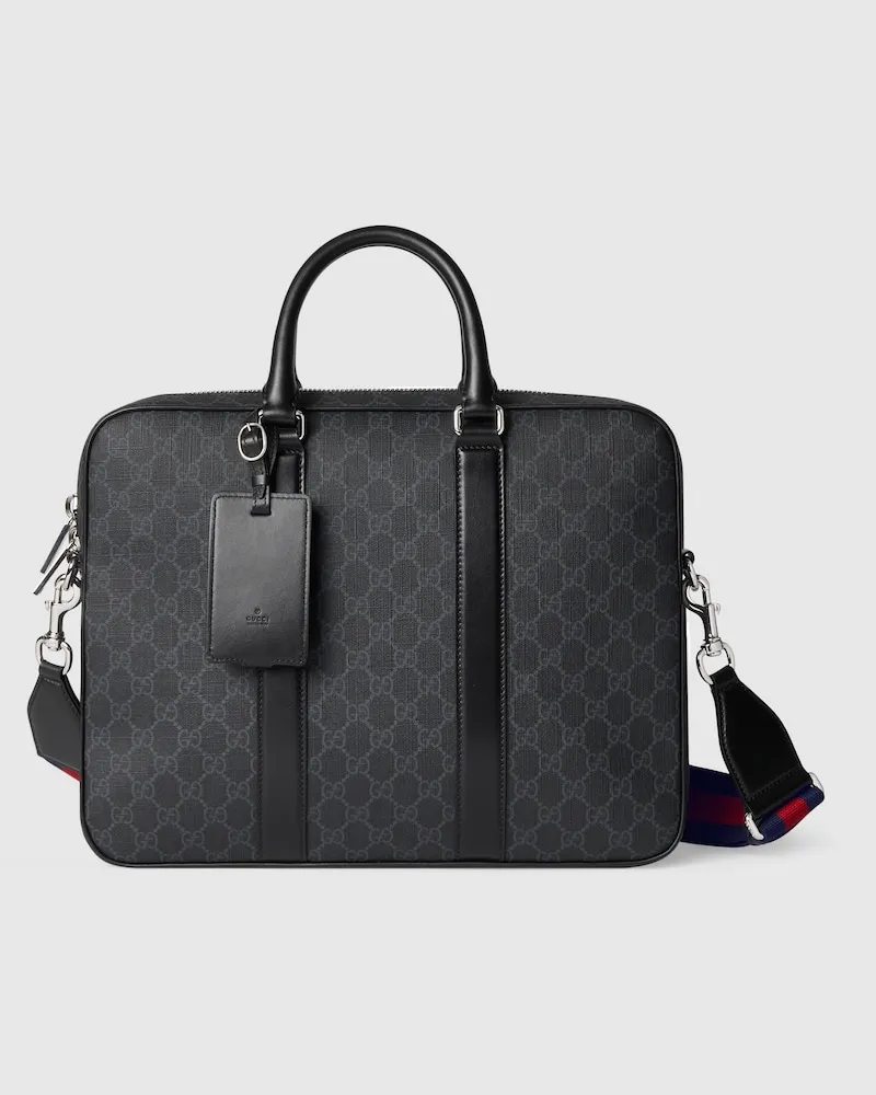 Gucci Mittelgroße GG Black Aktentasche Beige