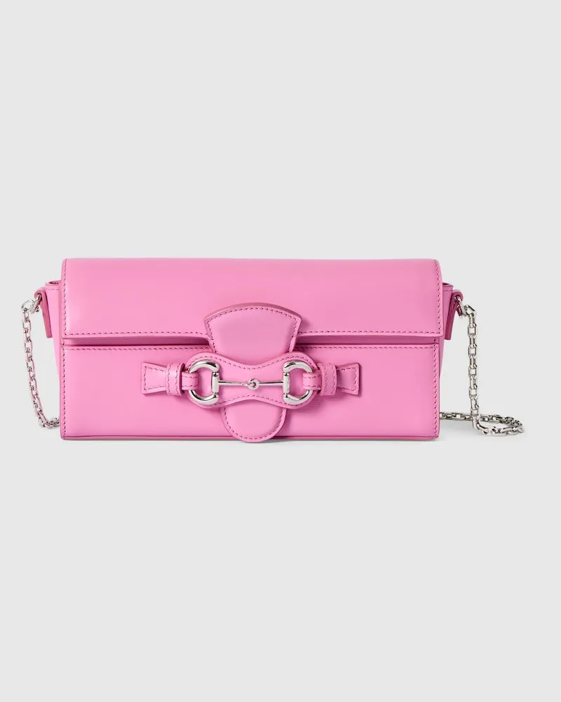 Gucci Brieftasche mit Kettenriemen Und Horsebit Pink