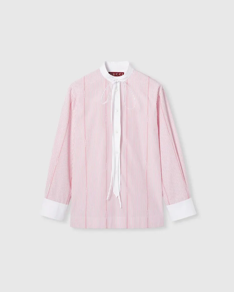 Gucci Bluse aus Baumwolle Mit Fil Coupé, Größe Pink