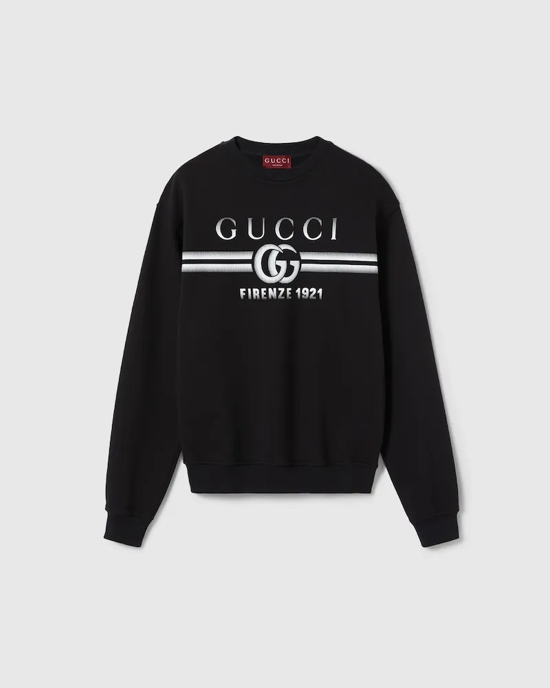 Gucci Sweatshirt aus Baumwolljersey Mit Print, Größe Schwarz