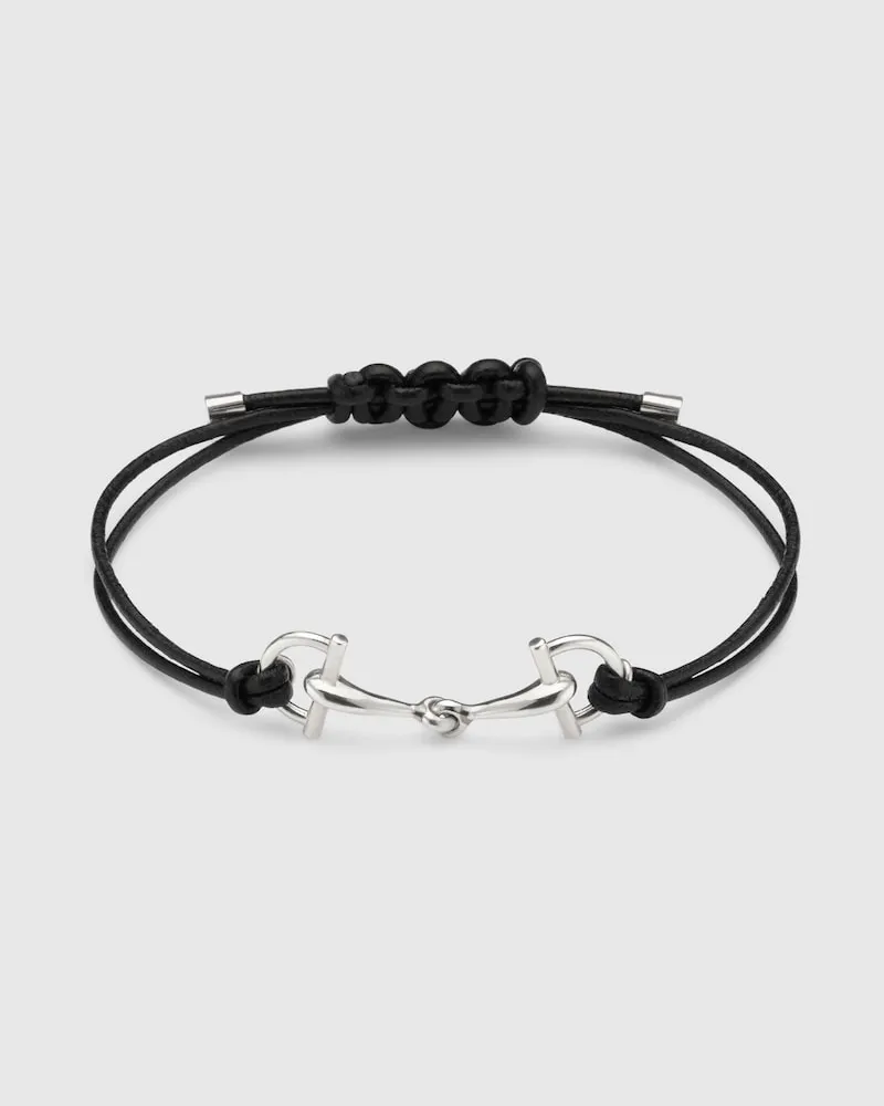 Gucci Staffa Armband aus Leder Undefined