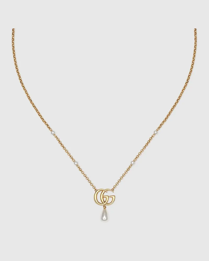 Gucci GG Marmont Halskette mit Anhänger Goldfarbenes