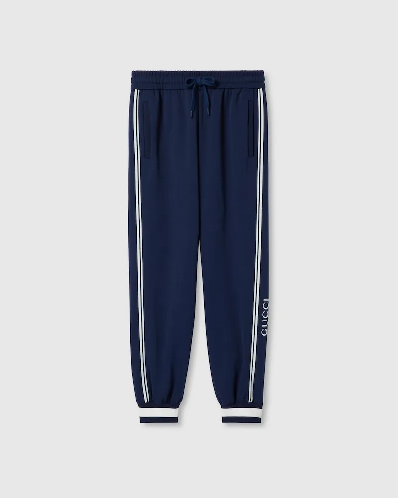 Gucci Jogginghose aus Technischem Jersey, Größe Blau