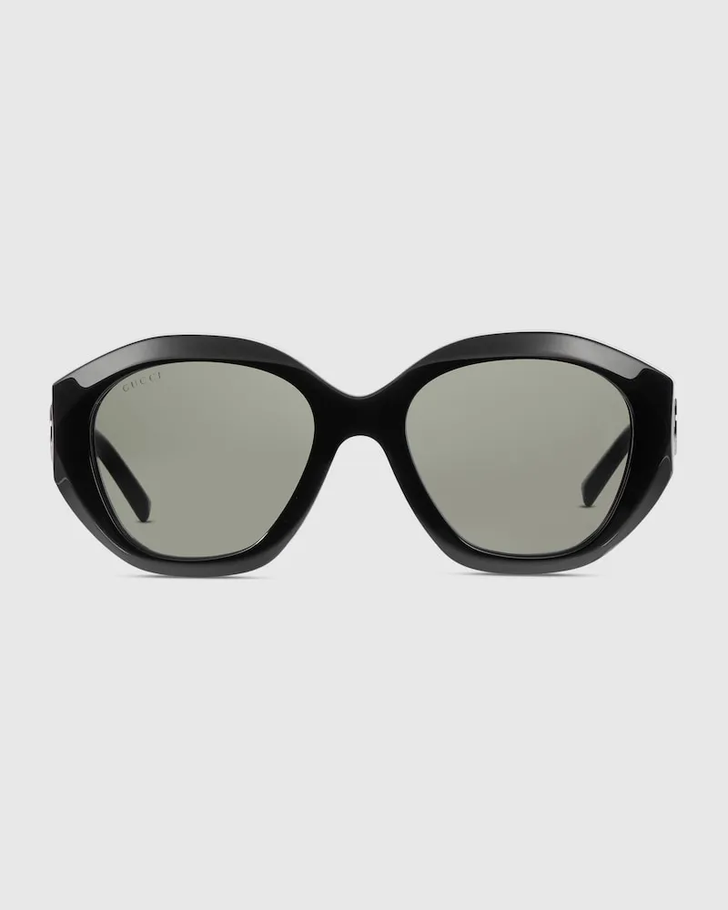 Gucci Sonnenbrille mit Geometrischem Rahmen Schwarz