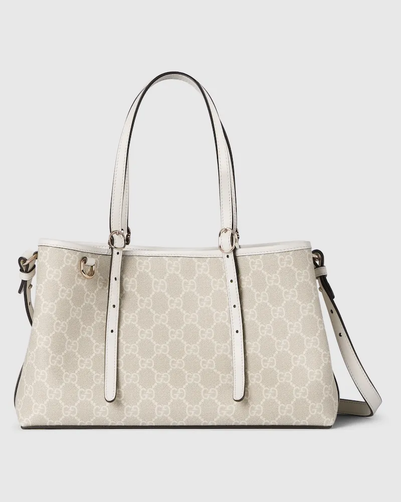 Gucci Mittelgroßer GG Emblem Shopper Beige