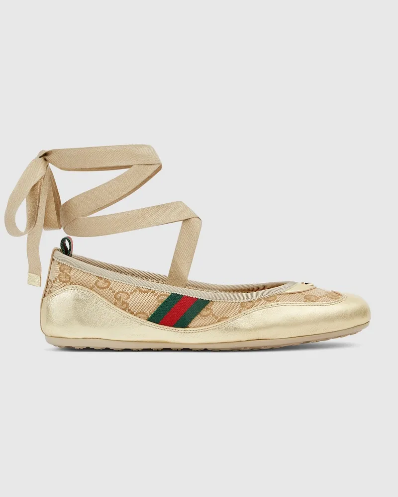 Gucci Shift Damenballerina, Größe Silver