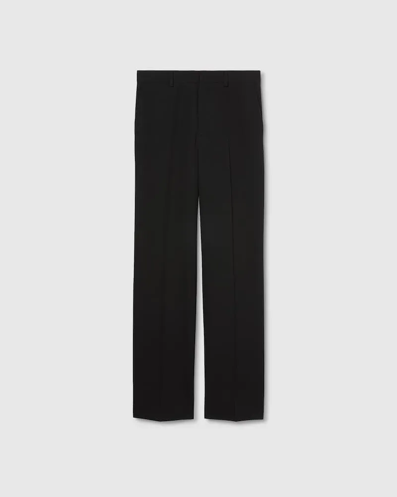 Gucci Hose aus Wollgabardine Mit Stickerei, Größe Schwarz