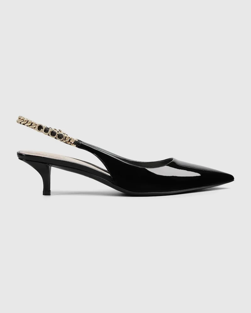 Gucci Signoria Pumps Mit Fersenriemchen, Größe Schwarz