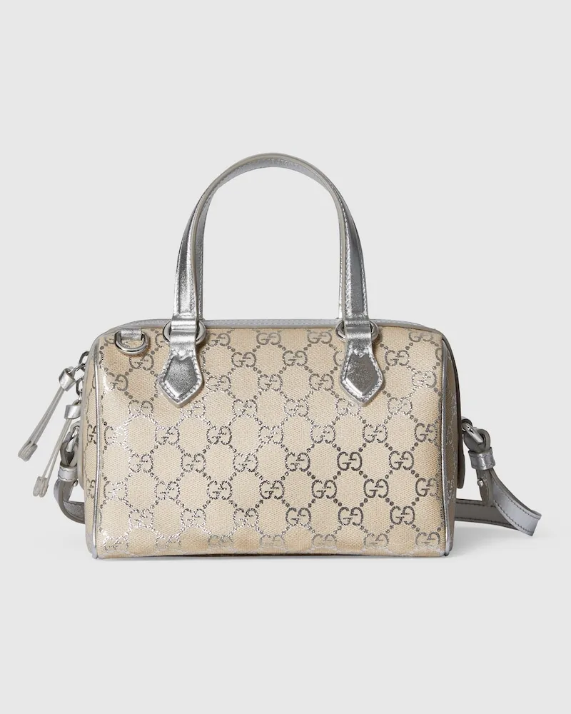 Gucci Kleine GG Emblem Boston Bag Blau