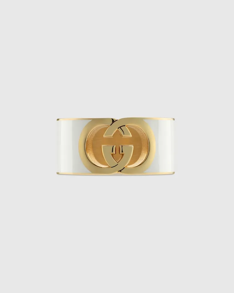 Gucci Interlocking Ring Mit Emaille, Größe Undefined