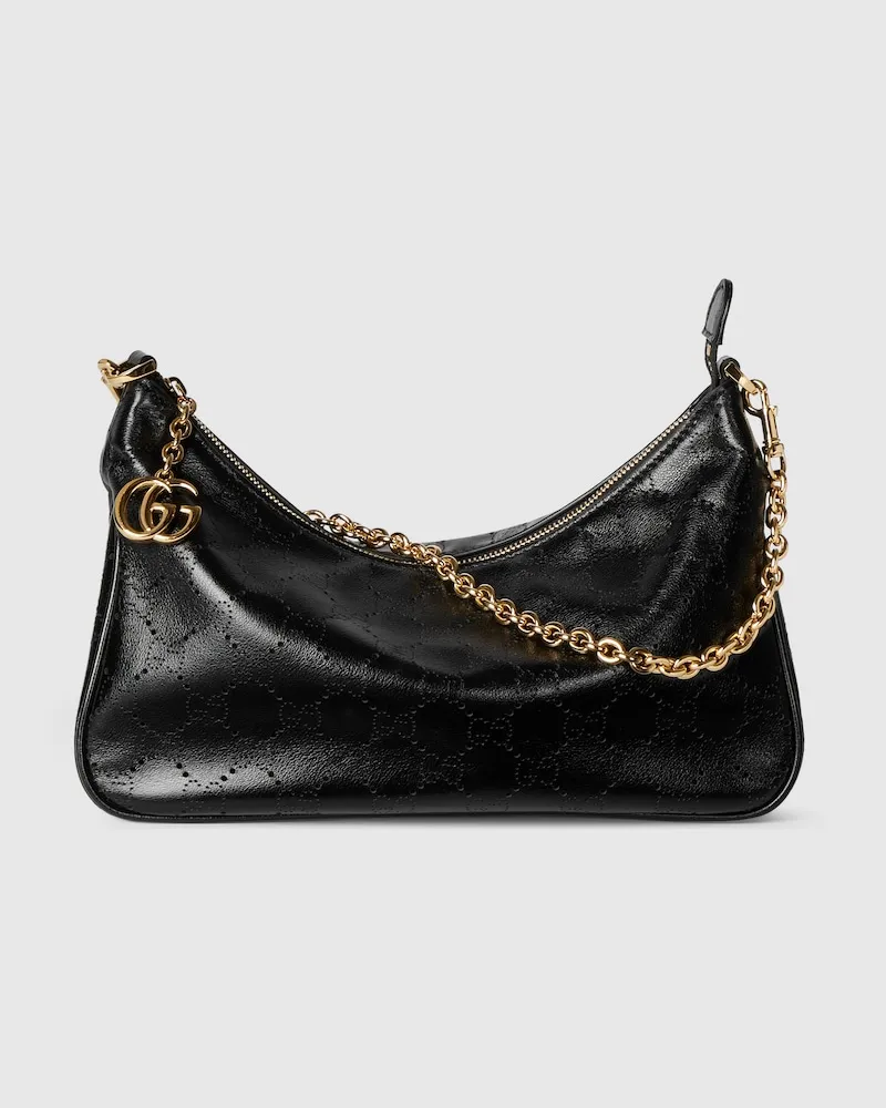 Gucci Kleine Lady Lunetta Chain Schultertasche Schwarz