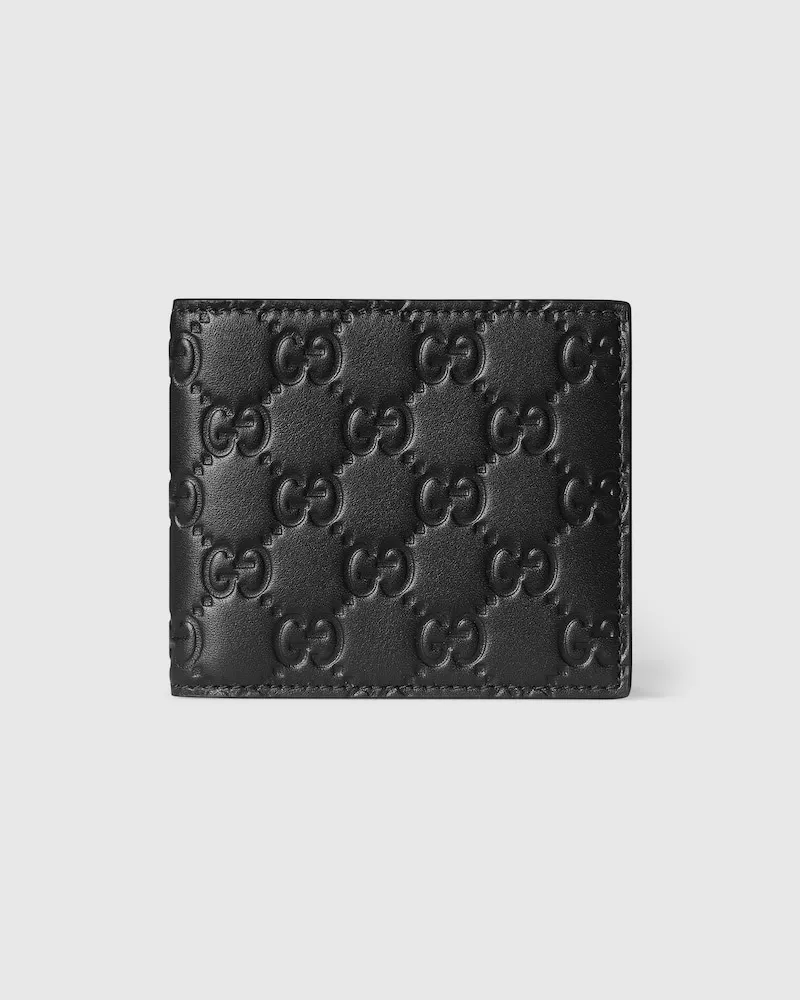 Gucci Portefeuille À Rabat GG Emblem Noir