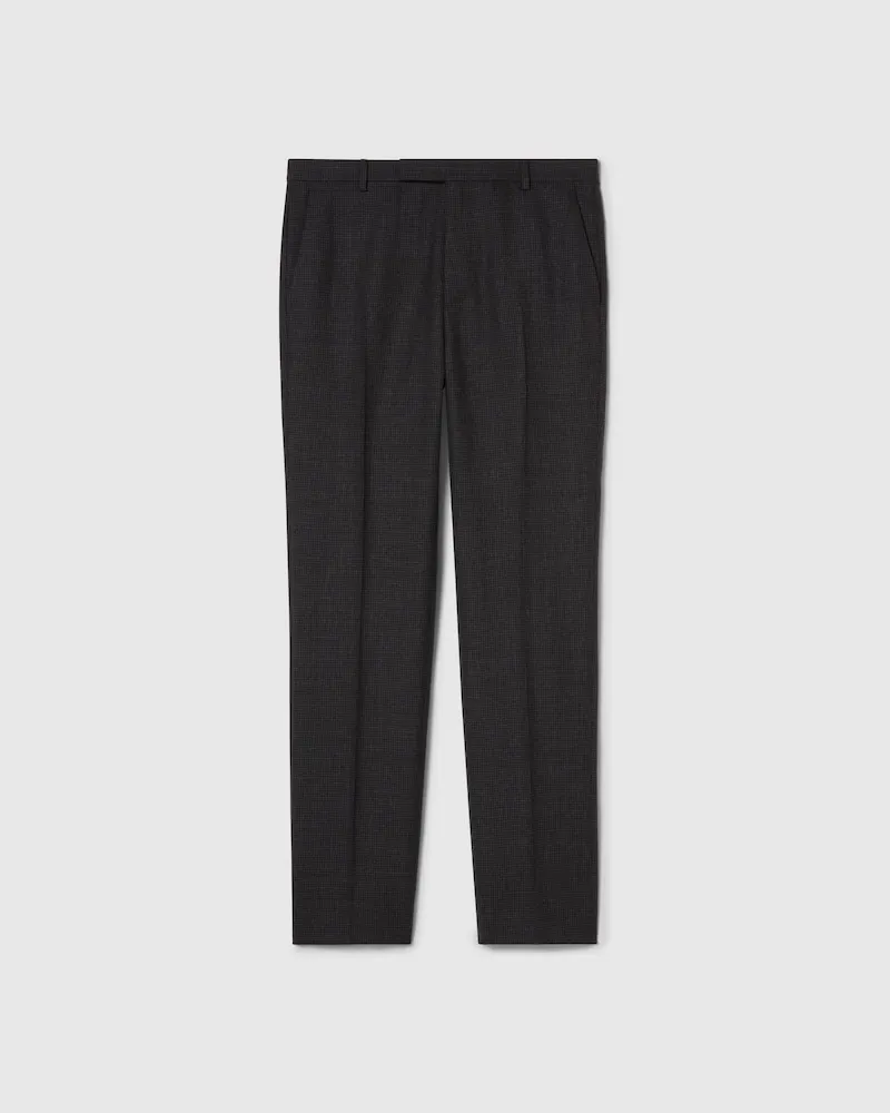Gucci Hose aus Wolle Mit Hahnentrittmuster Und Stickerei, Größe Schwarz