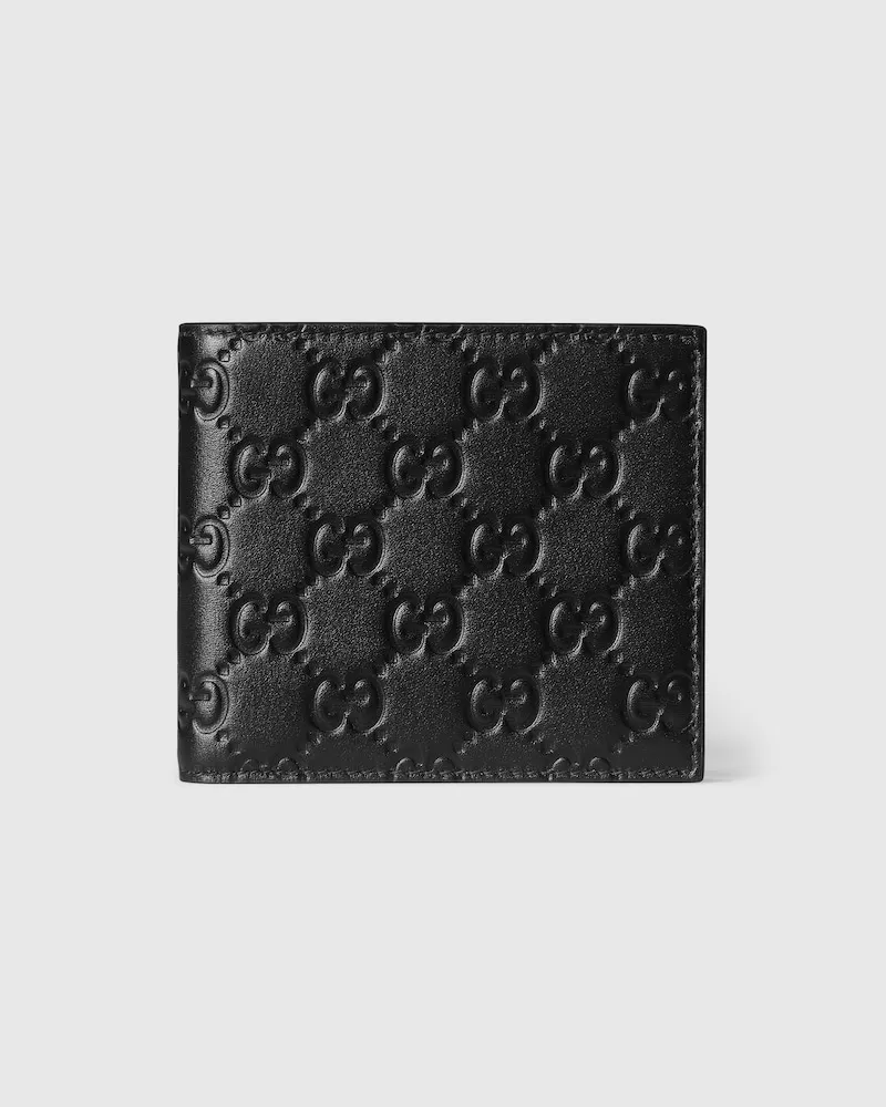Gucci GG Emblem Portemonnaie Schwarz