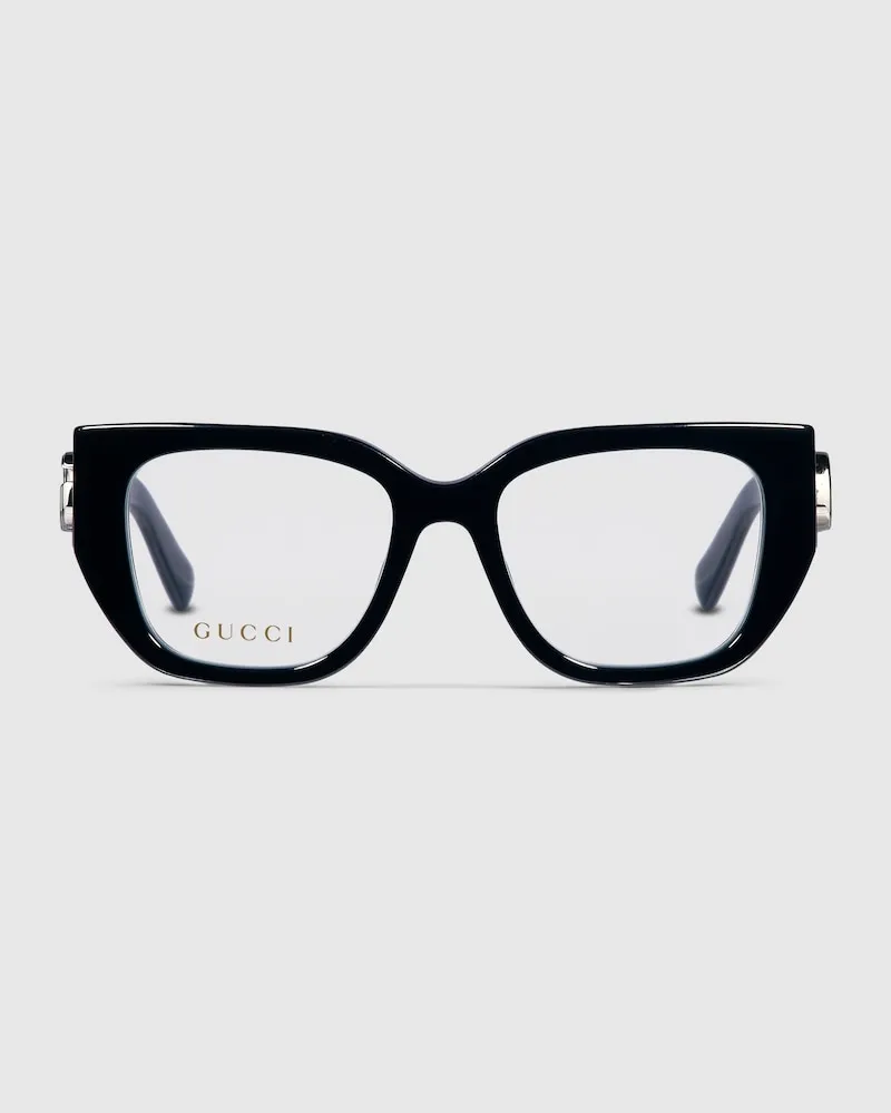 Gucci Brillengestell In Schmetterlingsform Schwarz