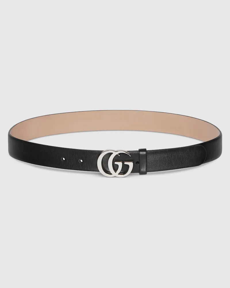 Gucci Flat Marmont Gürtel Schwarz