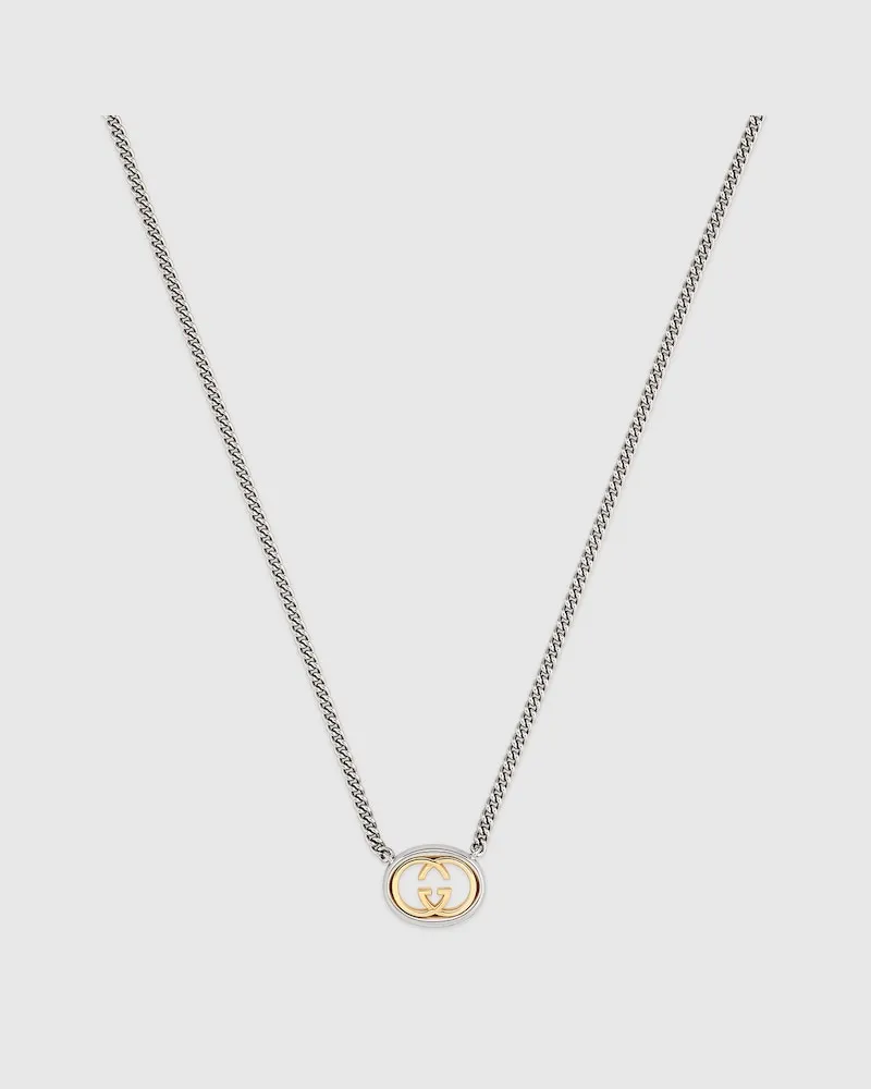 Gucci Interlocking Halskette mit Anhänger aus Kette Undefined