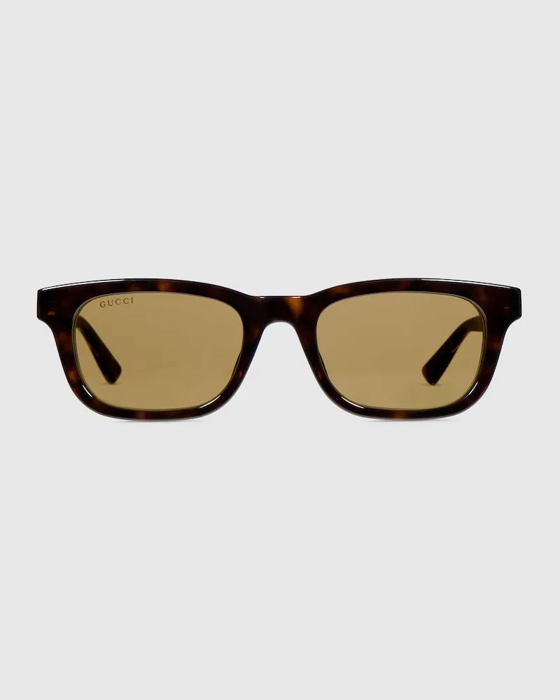 Gucci Sonnenbrille mit Rechteckigem Rahmen Braun