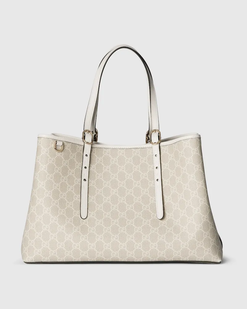 Gucci Großer GG Emblem Shopper Beige
