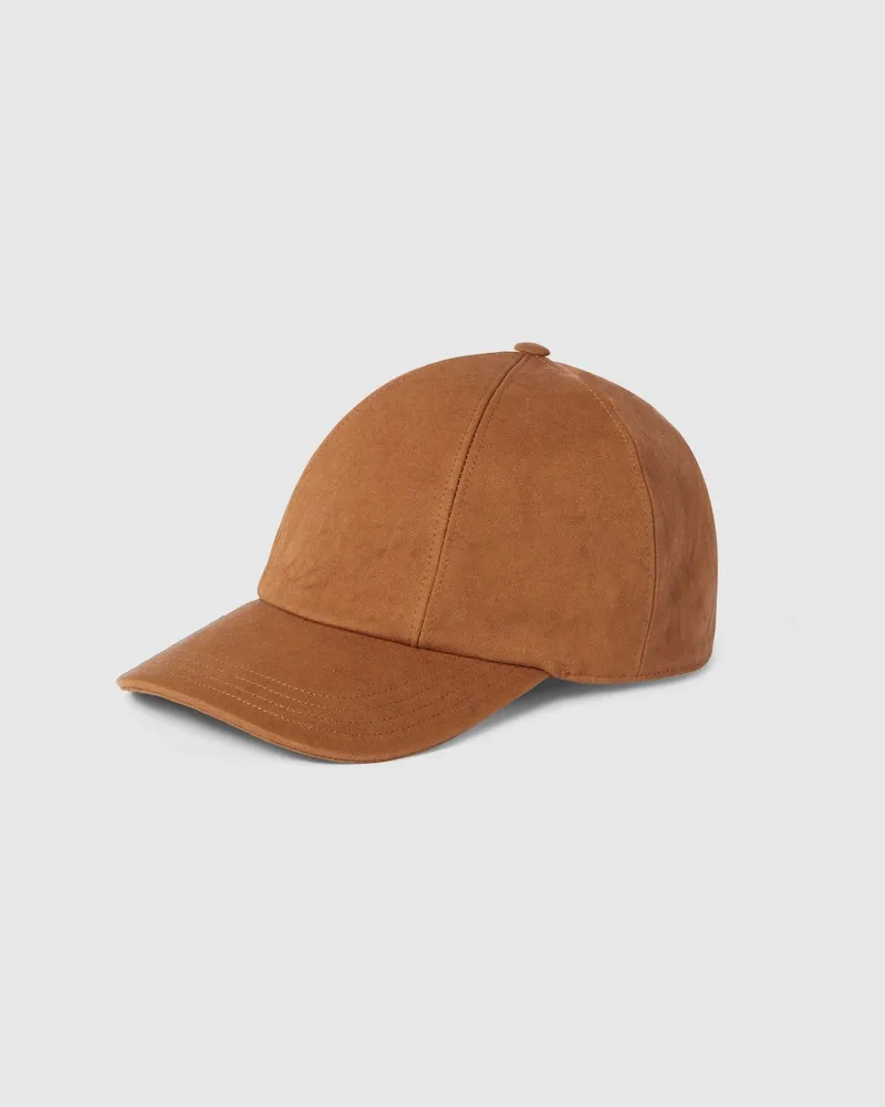 Gucci Casquette En Tissu Avec Broderie, Taille Marron