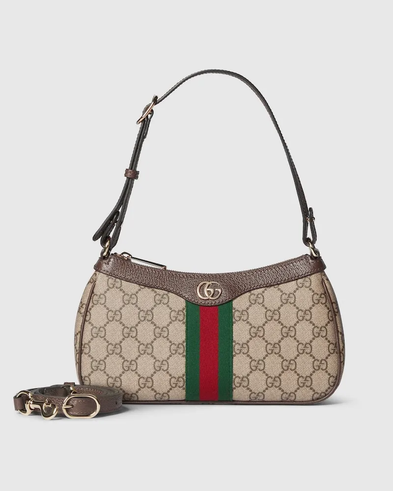 Gucci Kleine Ophidia Schultertasche Beige