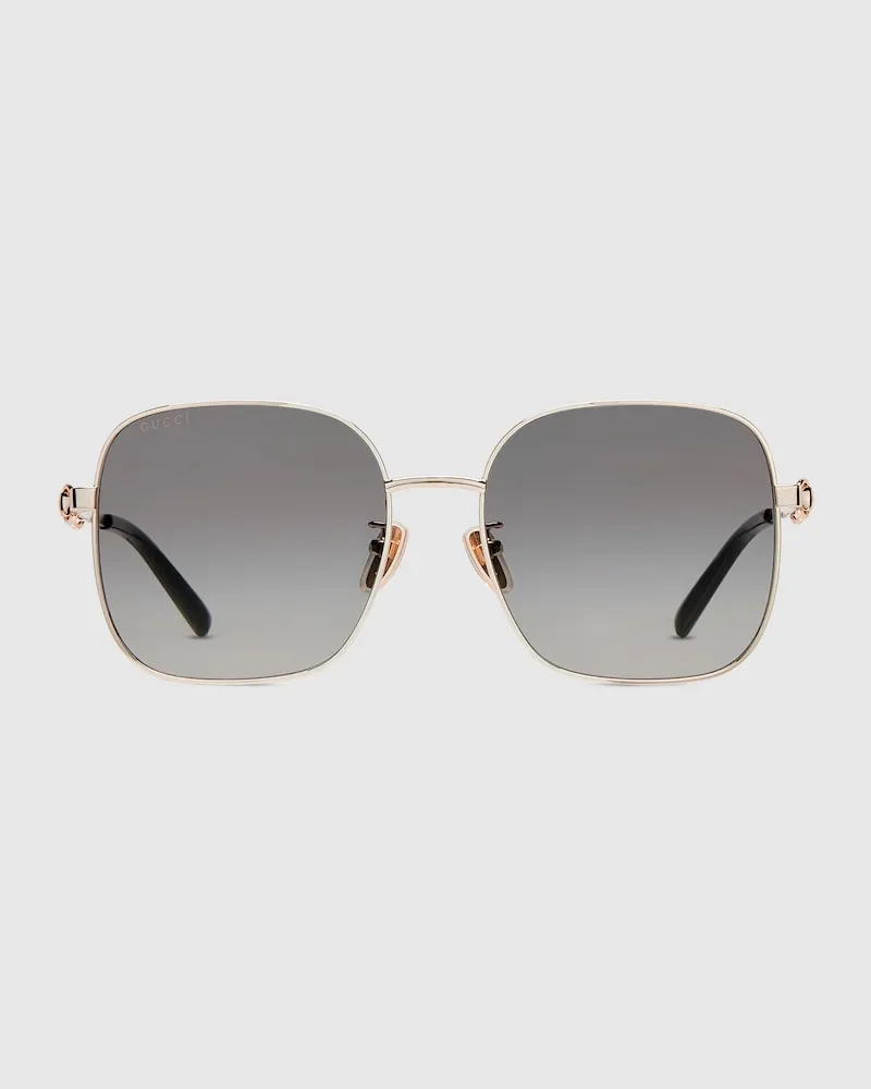 Gucci Sonnenbrille Mit Eckigem Rahmen Gold