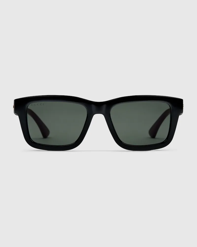 Gucci Sonnenbrille mit Rechteckigem Rahmen Schwarz