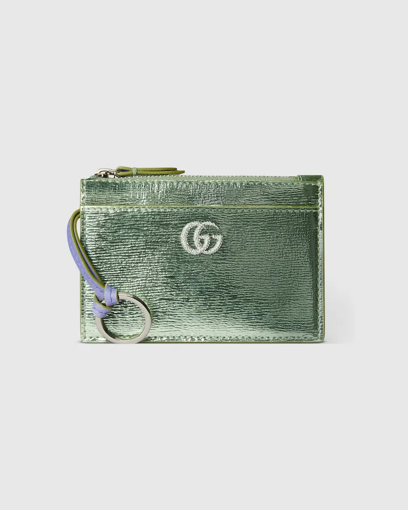 Gucci GG Marmont Schlüsseltäschchen Mit Reißverschluss Grün