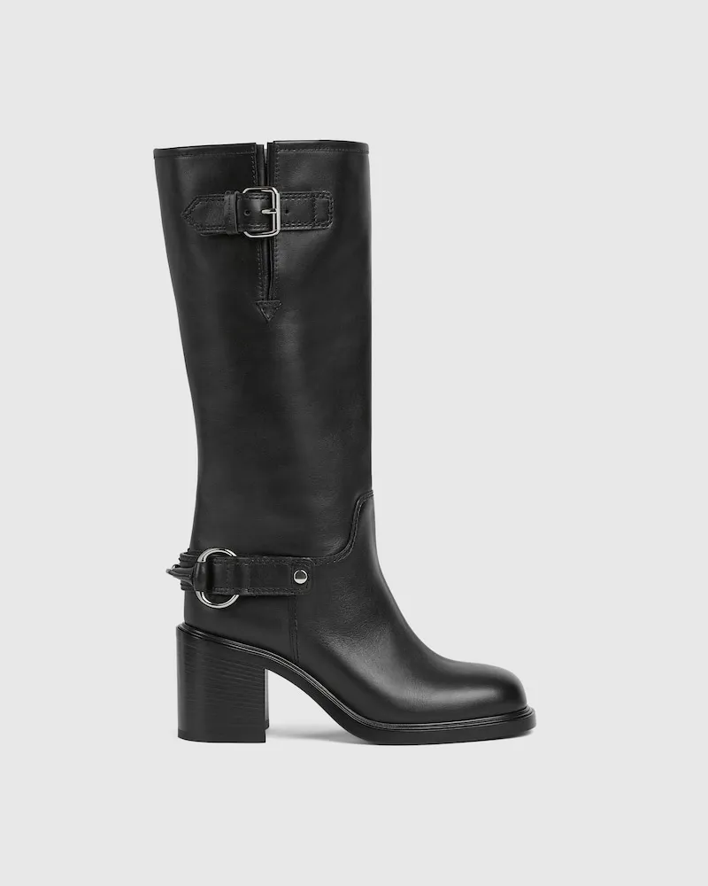 Gucci Damenstiefel Mit Mittelhohem Absatz, Größe Schwarz