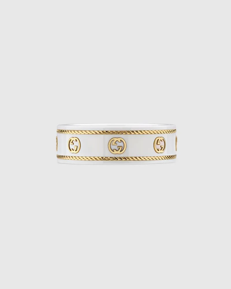 Gucci Icon Ring 18 Karat Mit GG Gelbgold