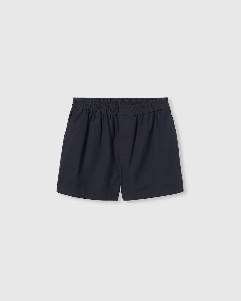 Gucci Shorts aus Oxford-Baumwolle Mit Stickerei, Größe Blau