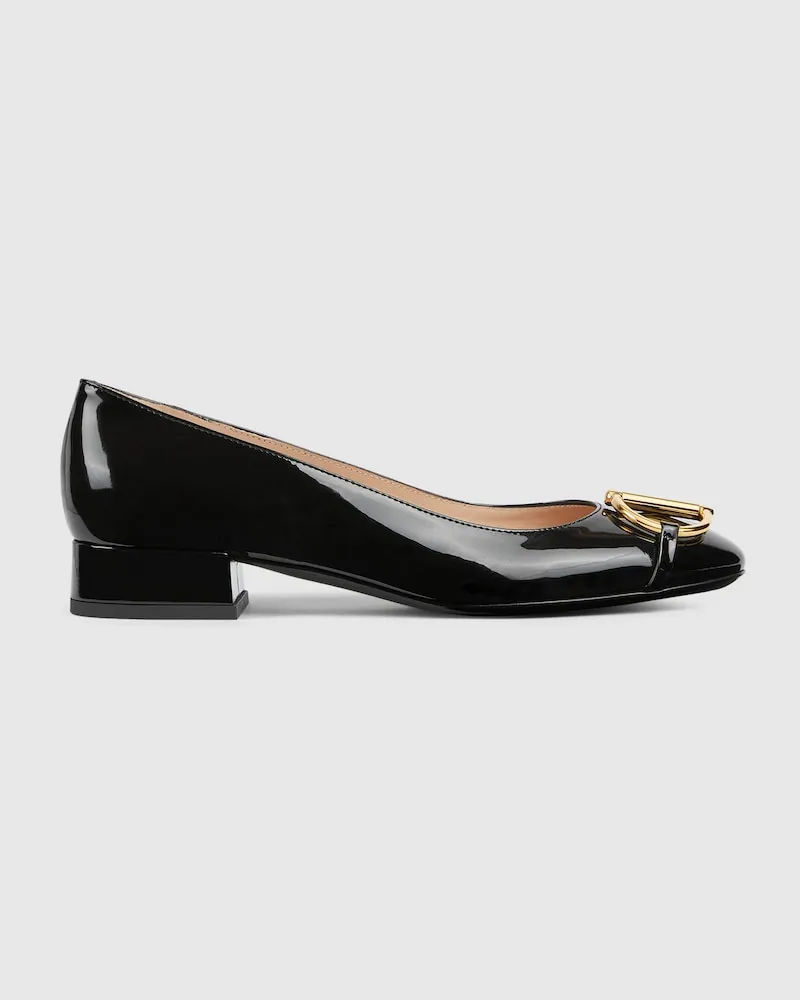 Gucci Damenballerina Mit Halbem Horsebit, Größe Schwarz