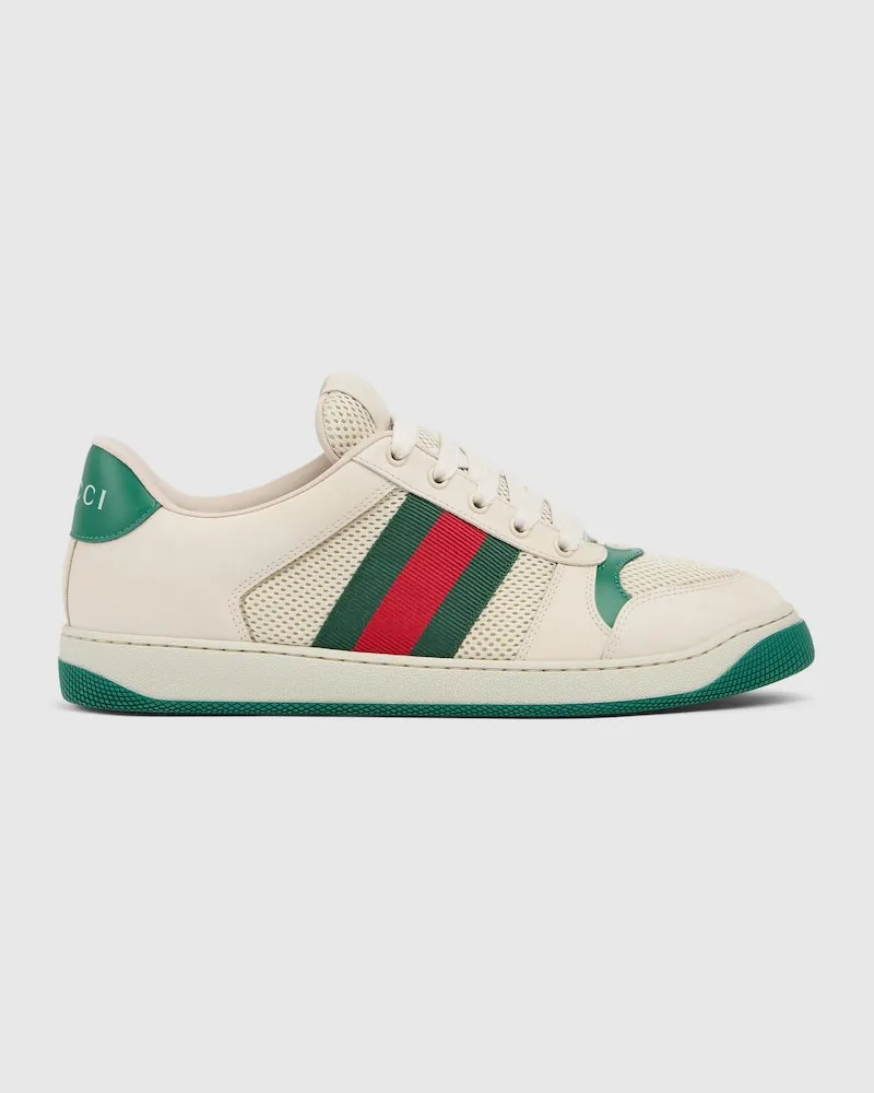 Gucci Screener Herrensneaker, Größe Weiß