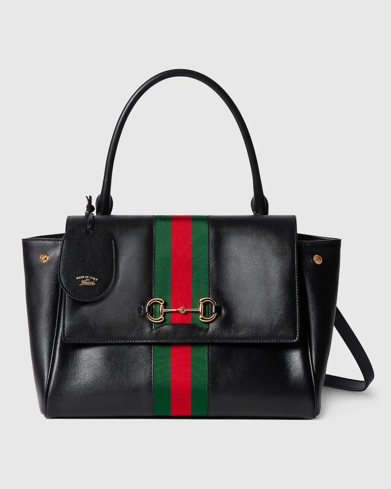 Gucci Mittelgroße Paparazzo Henkeltasche Schwarz