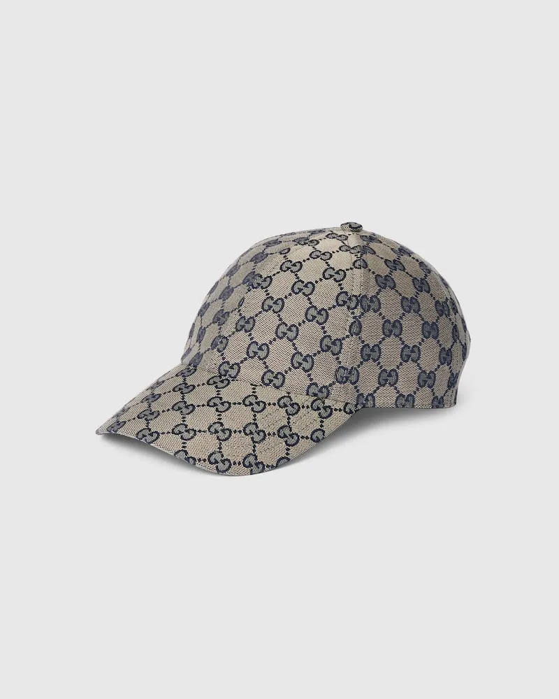 Gucci Baseballkappe aus GG Baumwollcanvas, Größe Blau