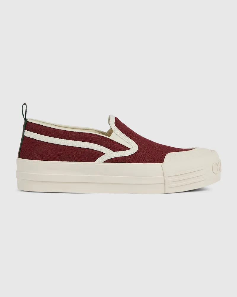 Gucci Slip-on-Damensneaker, Größe Bordeauxrot