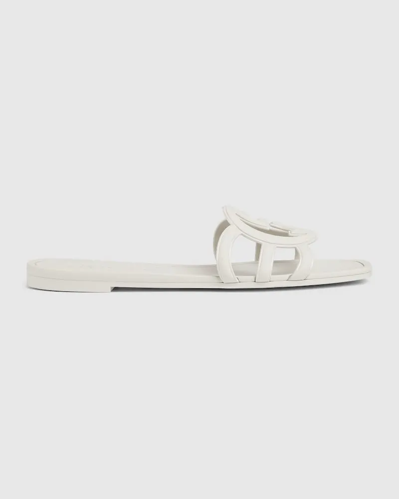 Gucci Damenpantolette Mit GG, Größe Weiß