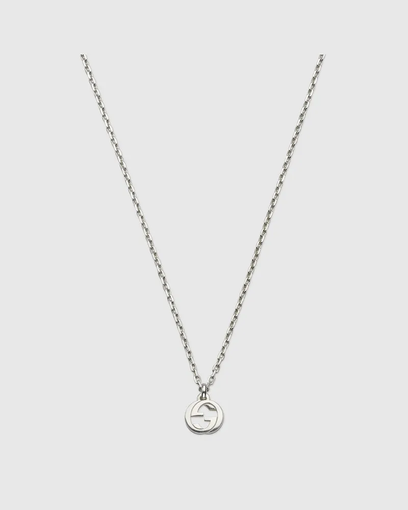Gucci Interlocking Gliederhalskette Silber