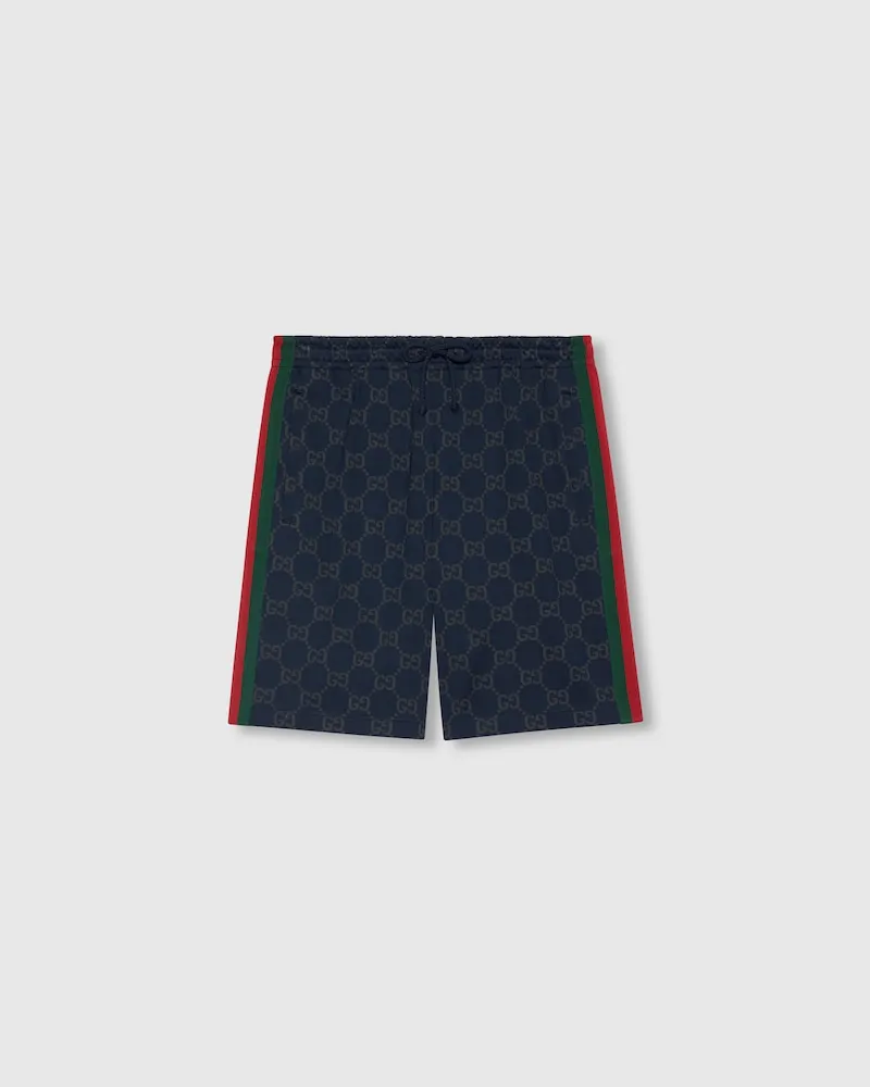 Gucci Joggingshorts aus GG Baumwolljersey, Größe Blau