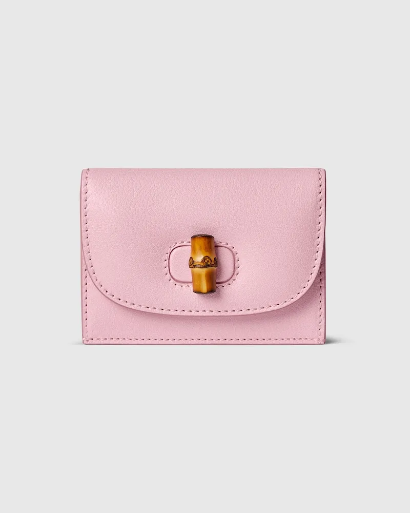 Gucci Kartenetui mit Bamboo Pink