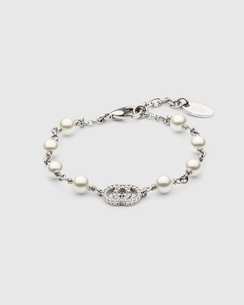 Gucci Armband mit Perle Und Kristall-Charm Undefined