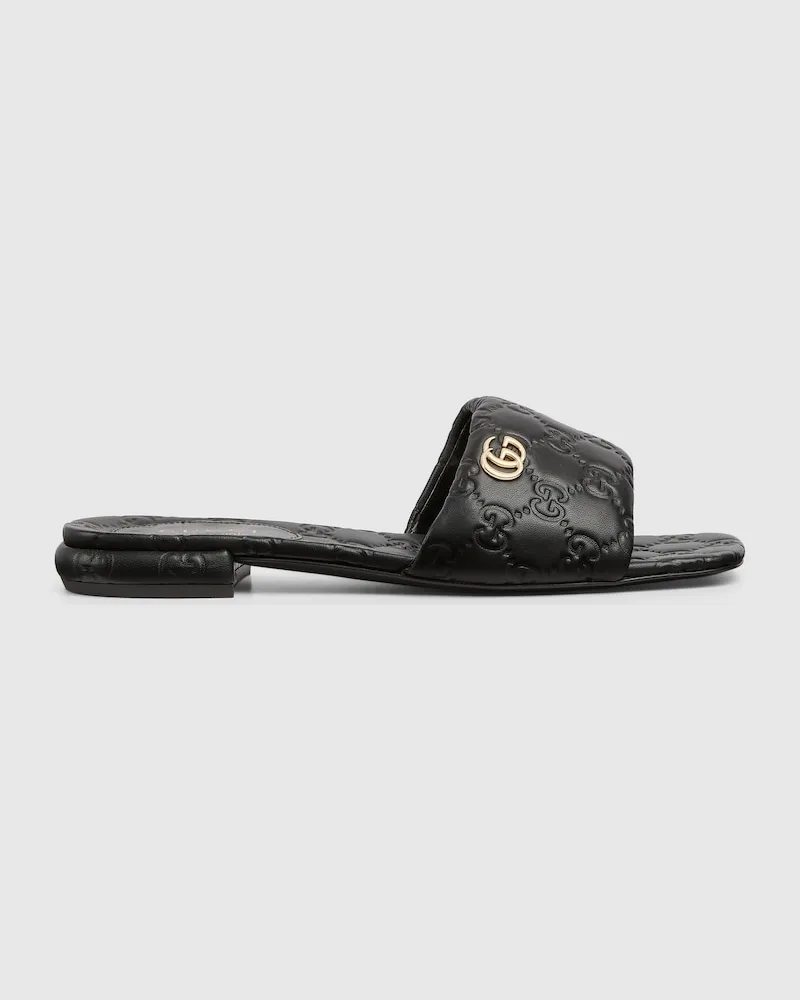 Gucci Damenpantolette Mit Doppel G, Größe Schwarz