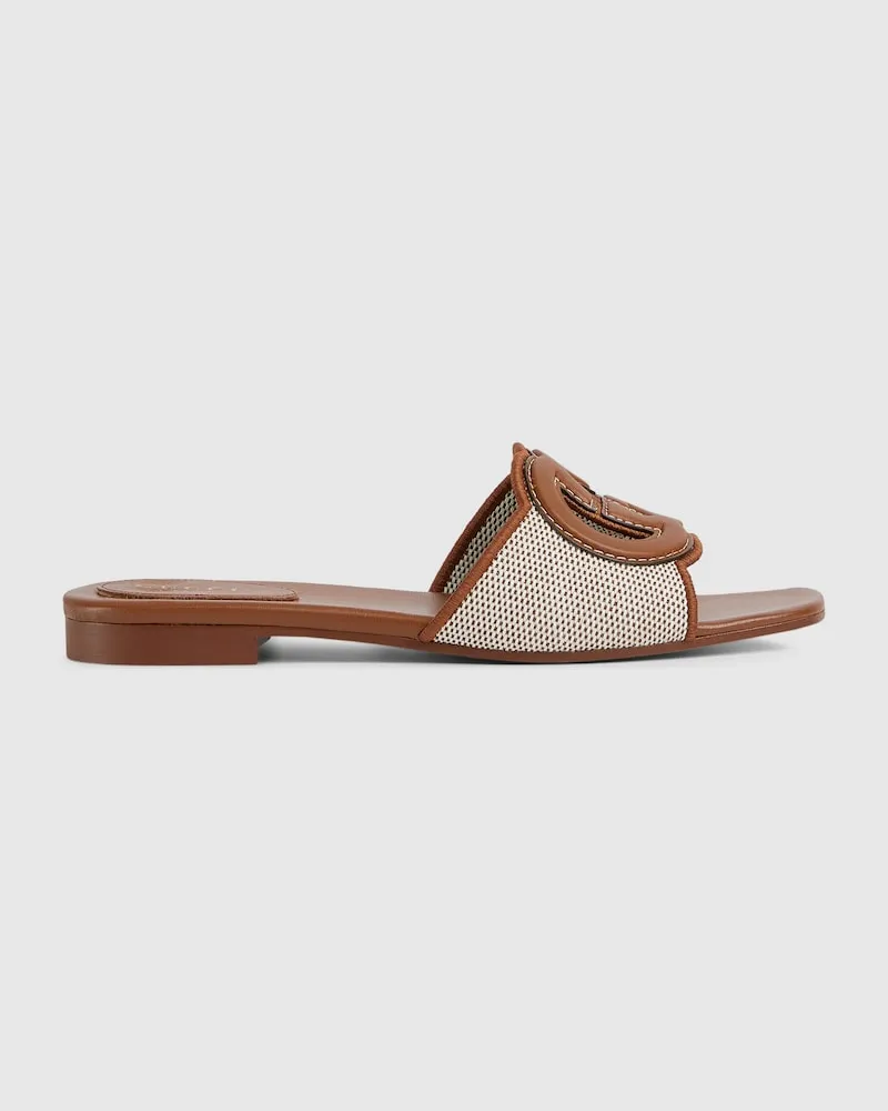 Gucci Damenpantolette Mit GG, Größe Braun