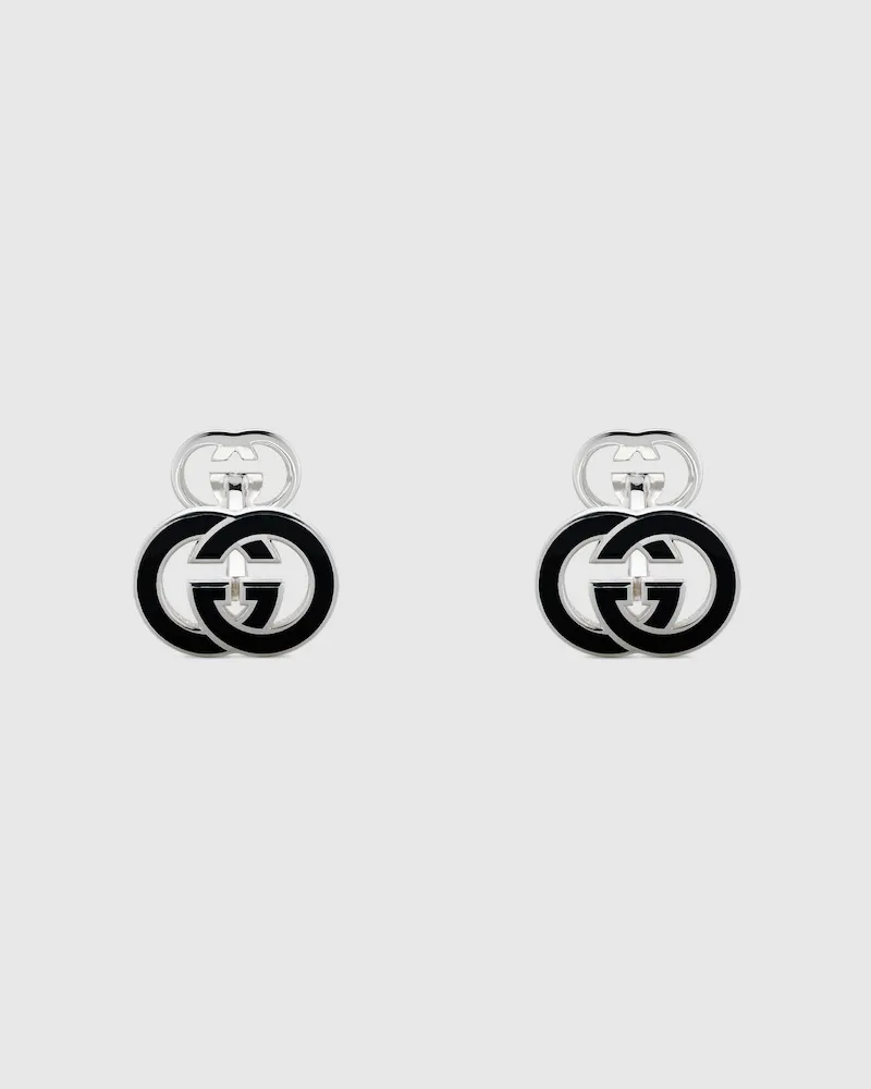 Gucci Interlocking Manschettenknöpfe Mit Emaille Undefined