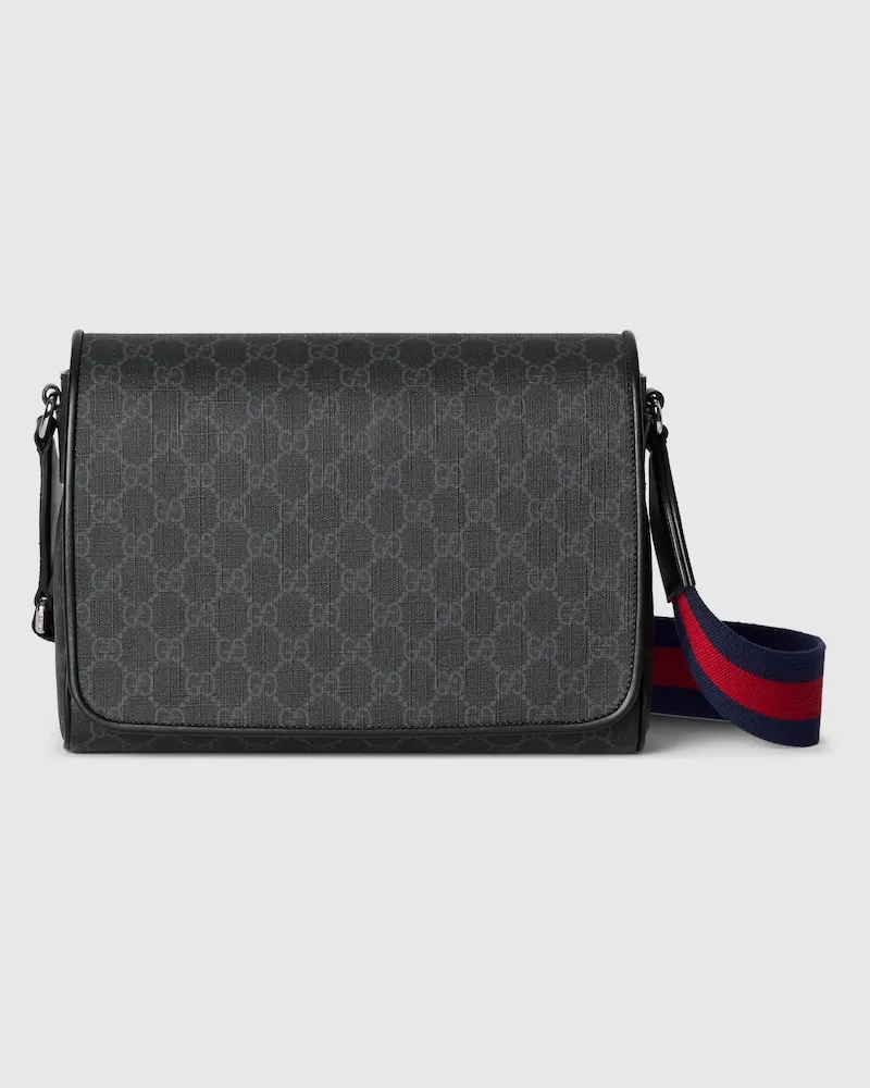 Gucci Sac À Bandoulière GG Black Moyen Format Noir