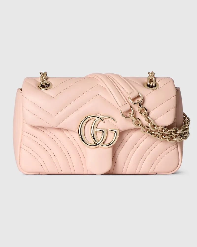 Gucci Kleine GG Marmont Schultertasche Pink