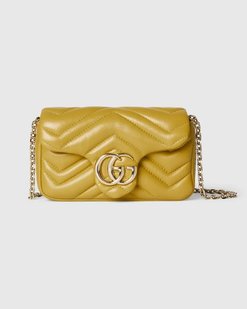 Gucci GG Marmont Mini-Schultertasche Gelb