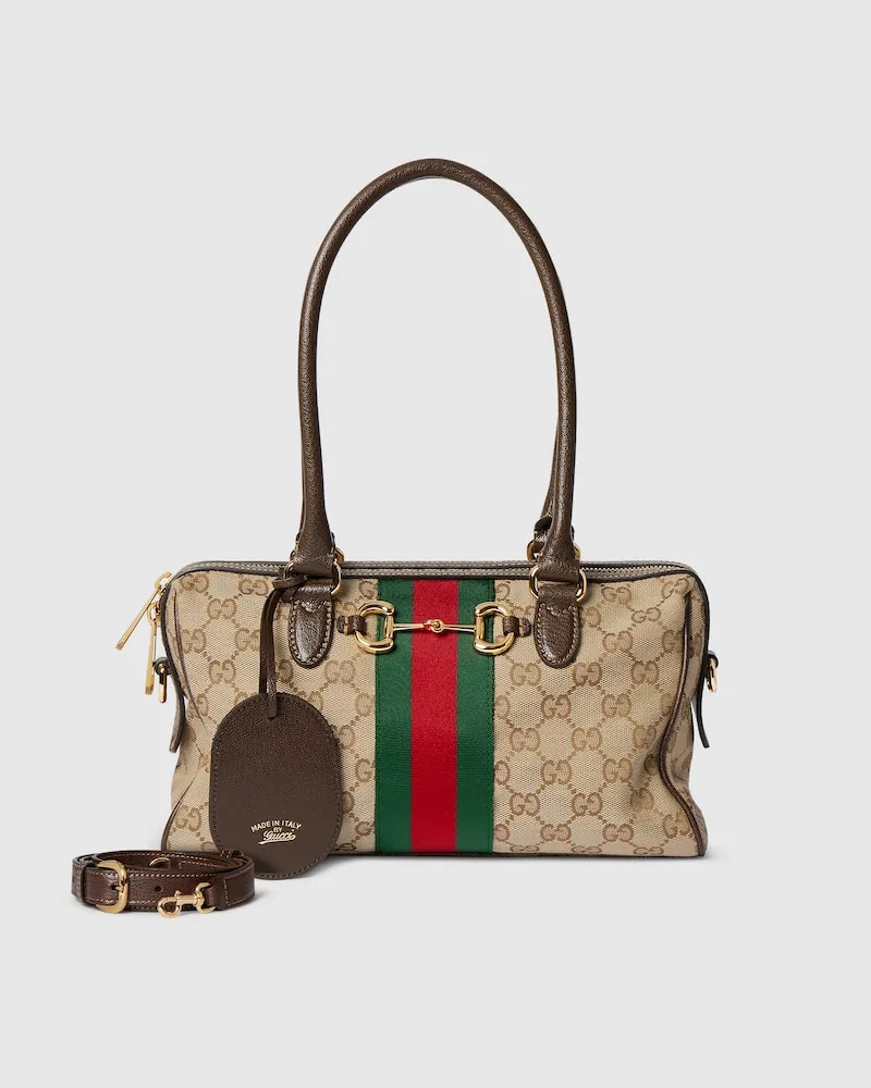 Gucci Mittelgroße Borsetto Boston Bag Beige