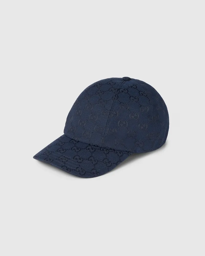 Gucci Baseballkappe aus GG Canvas, Größe Blau
