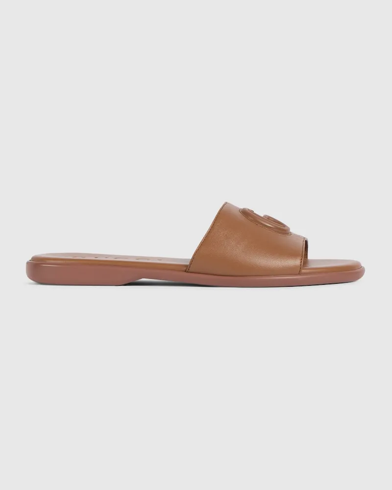 Gucci Damenpantolette mit Doppel G, Größe Braun